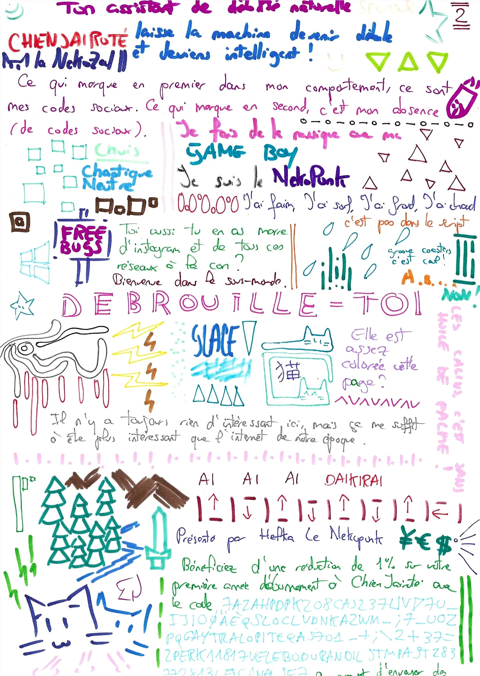 La deuxième page de La Nekozad, par Hefka Le Nekopunk.