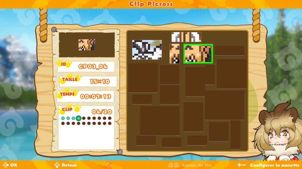 Kemono Friends Picross, un mega picross de 20 pièces qui commence a être déverrouillé.